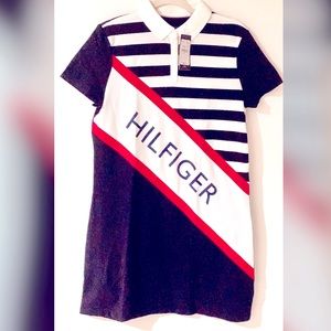 Tommy Hilfiger Striped Polo Dress Size M NWT